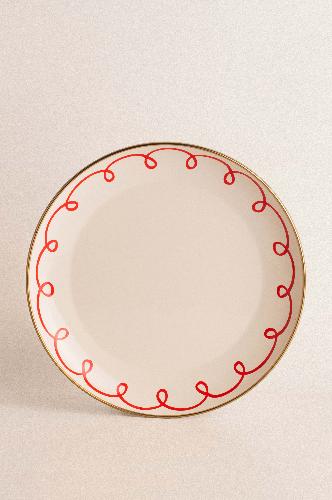 Merry Emaye Sunum Tabağı Dekoratif Tabak 26cm