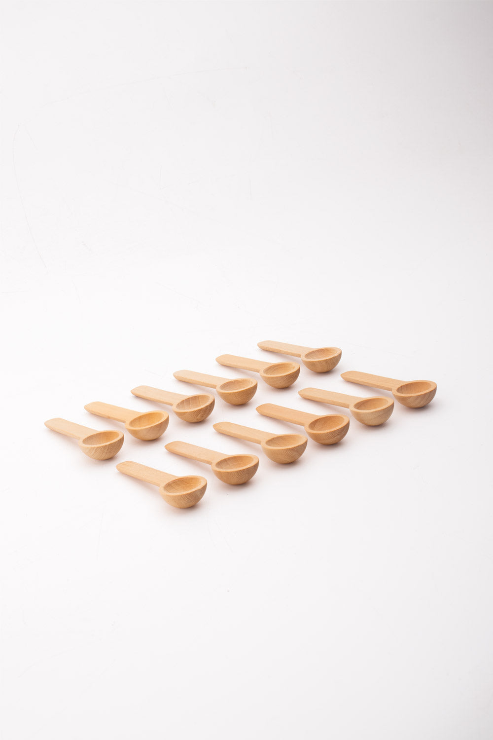 12'li Ahşap Bambu Mini Ölçek Baharat Kaşığı Set – 7 cm