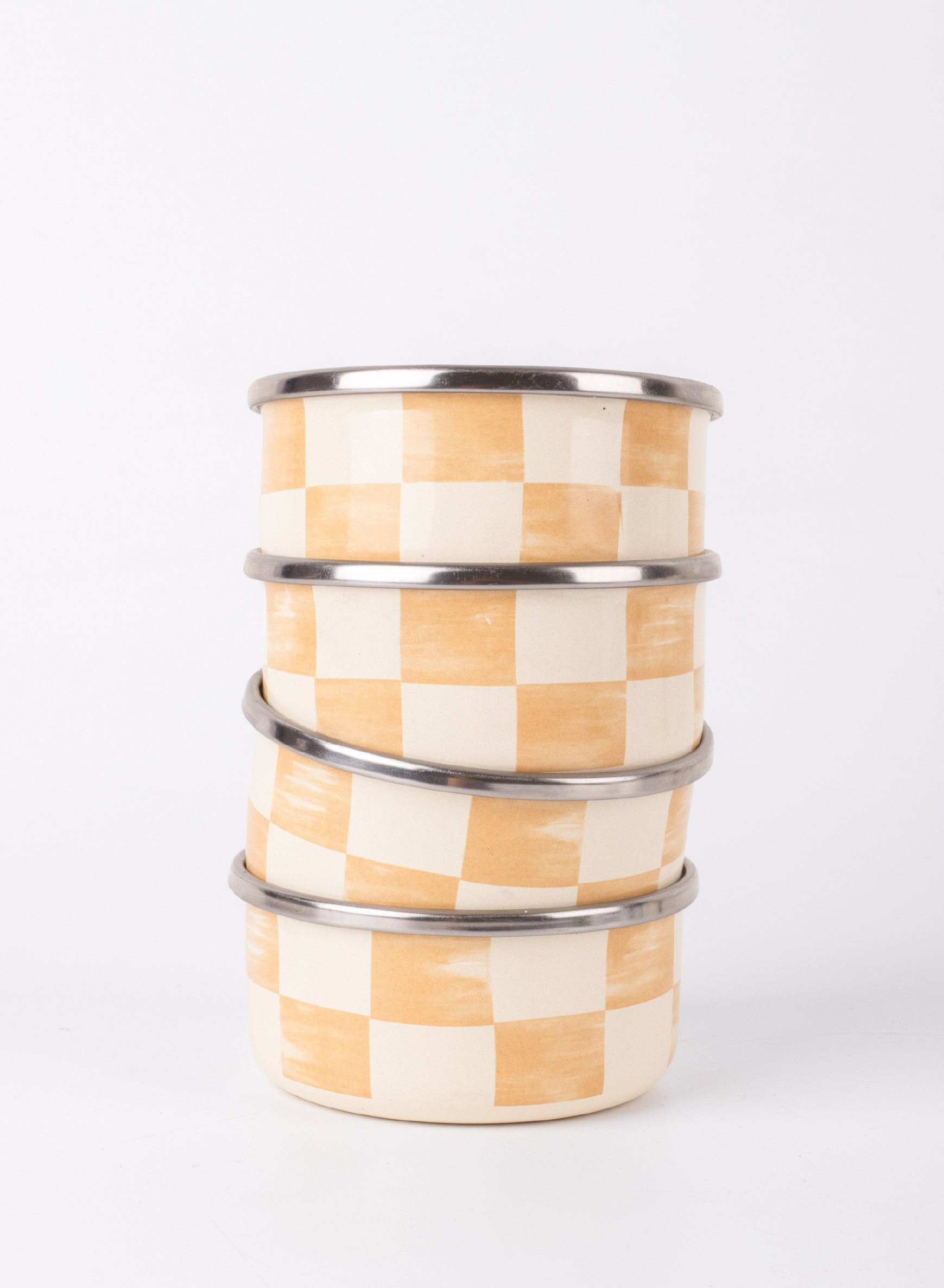 Beige Emaye 4’lü kase Çerezlik, Kahvaltılık, Reçellik, Zeytinlik, Sunumluk Seti 8cm 200 ml