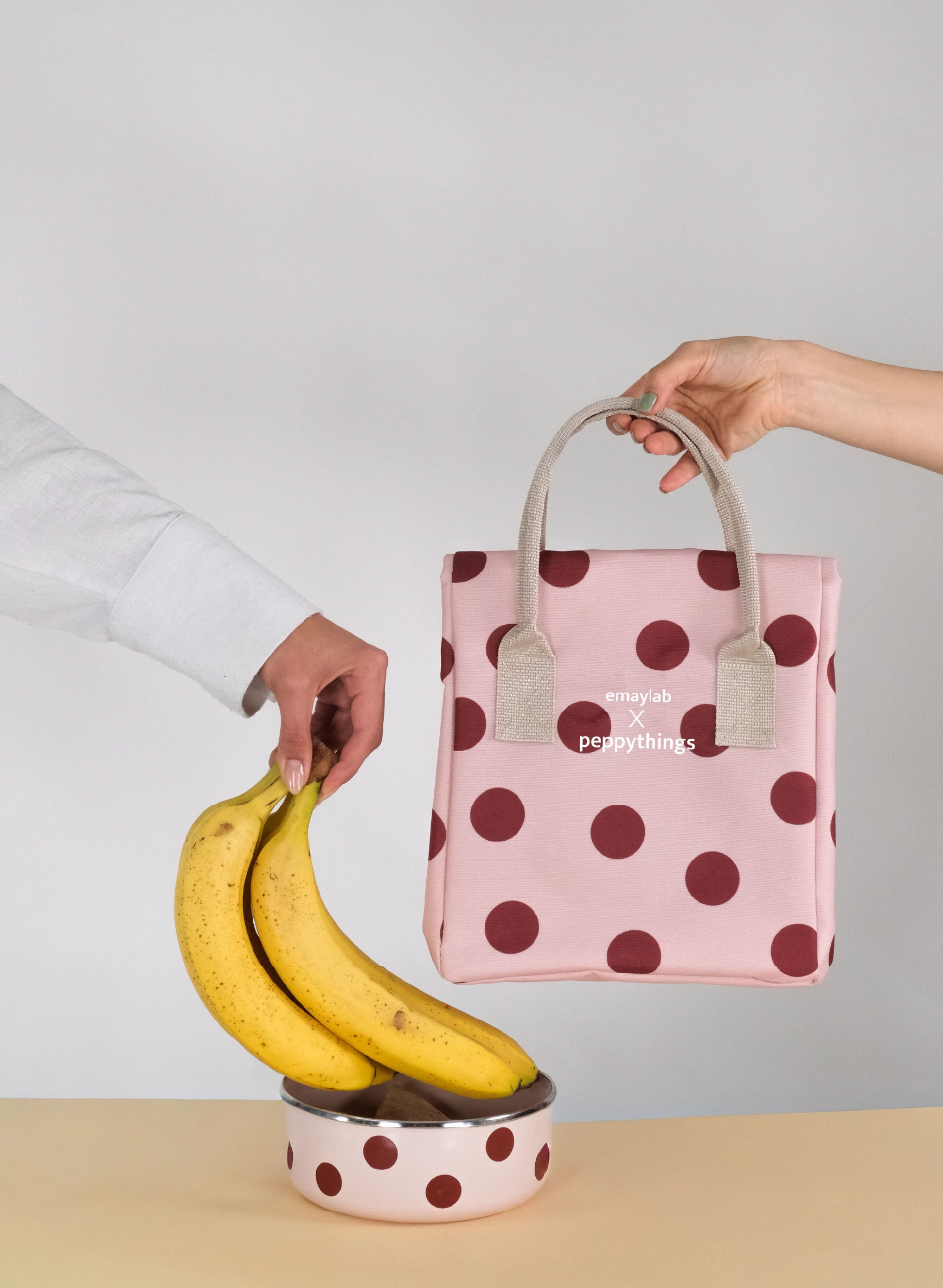 EmaylabxPeppythings Cherry 3’lü Set – Emaye Saklama Kabı, Emaye Kahvaltılık & Termal Taşıma Çantası 10 litre