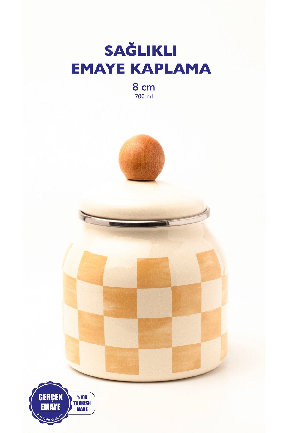 Beige Emaye Baharatlık/Kavanoz