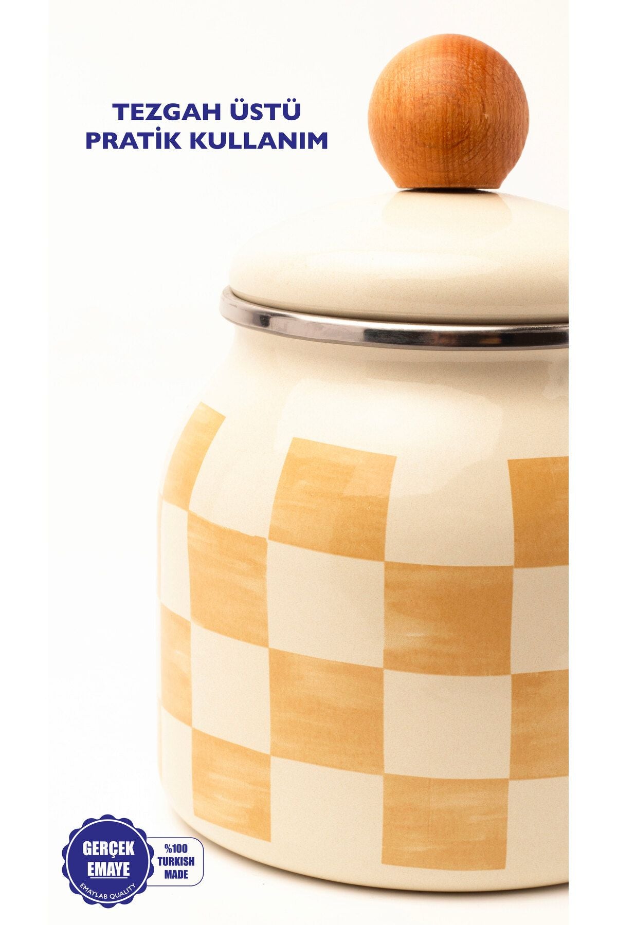 Beige Emaye Baharatlık/Kavanoz