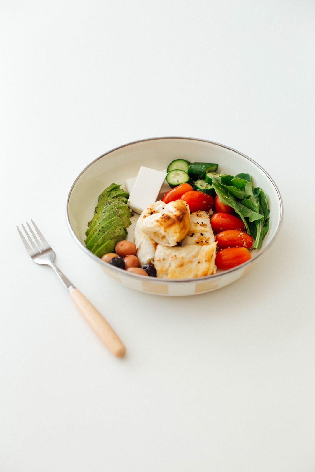 Beige Emaye Bowl Tabağı - Bowl Kase - Salata Kasesi - Sunum Kasesi 21cm