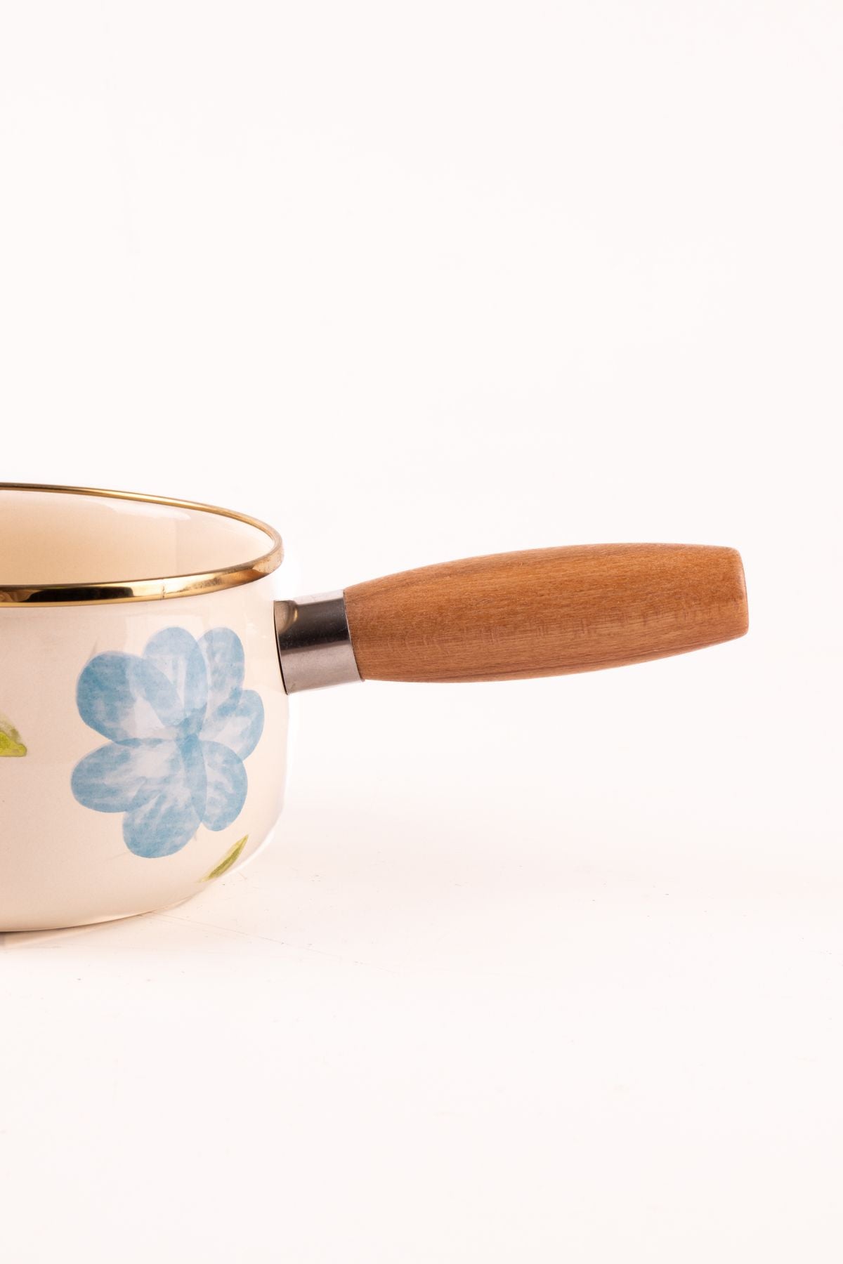 Bloom Ahşap Saplı Emaye Sos Tavası 16cm 1,3 Litre (İNDÜKSİYON DAHİL TÜM OCAKLARA UYGUN)