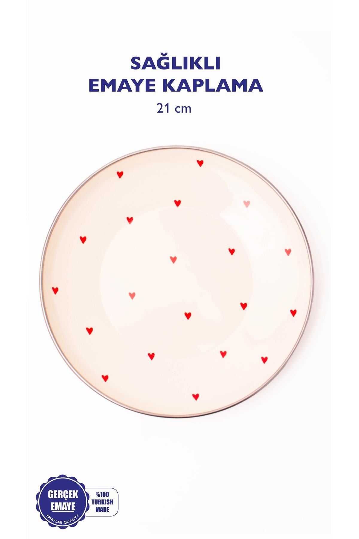 Cupid Emaye Pasta/sunum Tabağı 21 Cm