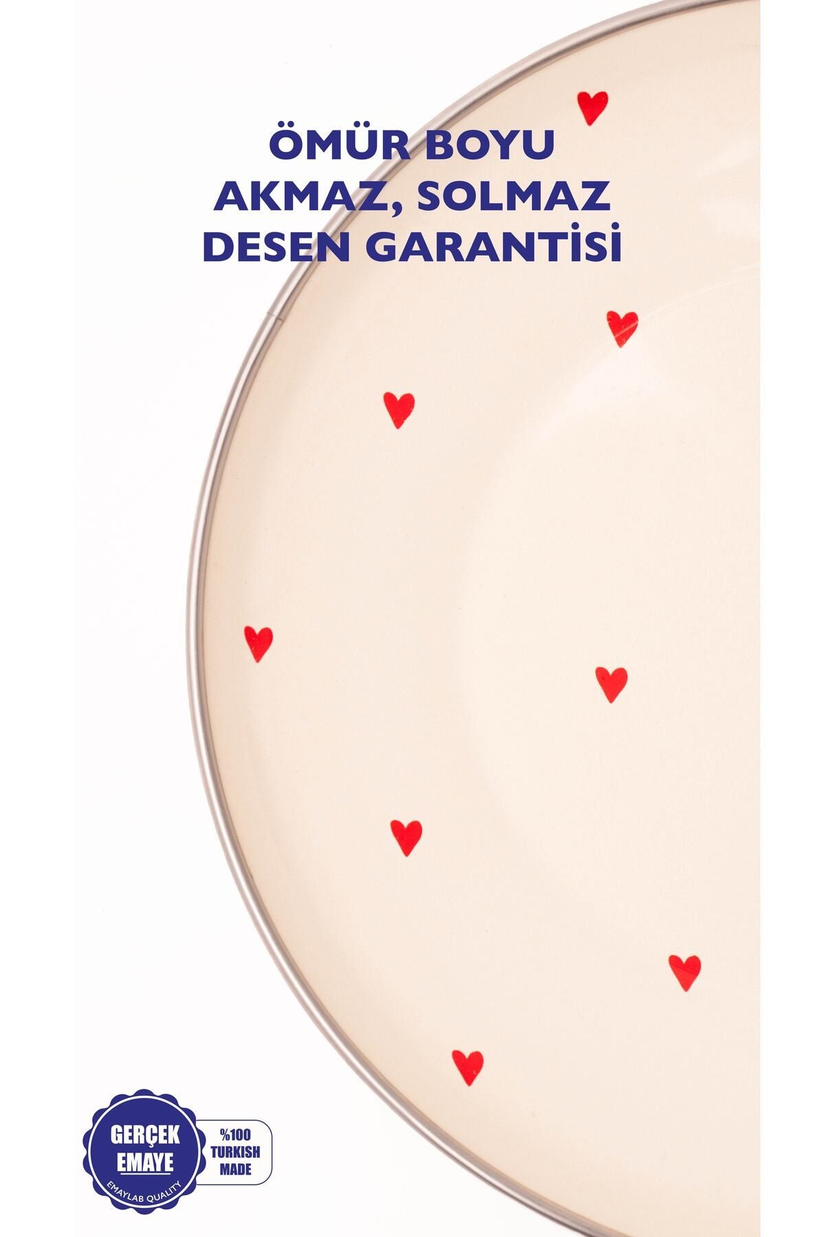 Cupid Emaye Pasta/sunum Tabağı 21 Cm