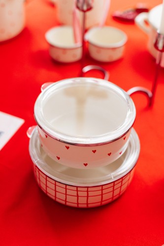 Cupid Vakum Kapaklı Yiyecek Saklama Kabı Seti (OCAKLARDA KULLANILABİLİR)