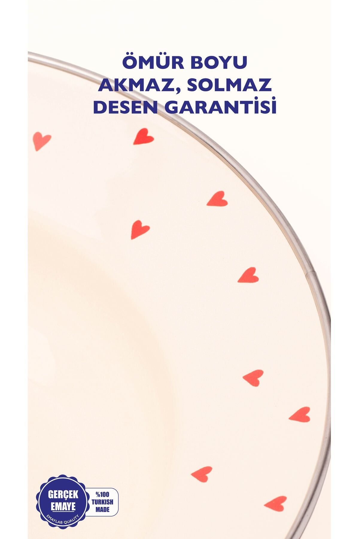 Emaye Cupid Çukur Makarna Salata Tabağı 24cm