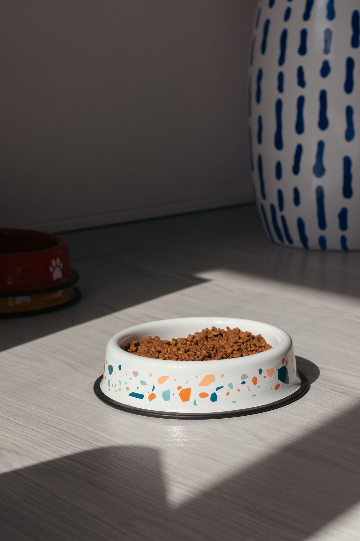 Emaye kedi Köpek Mama ve Su Kabı