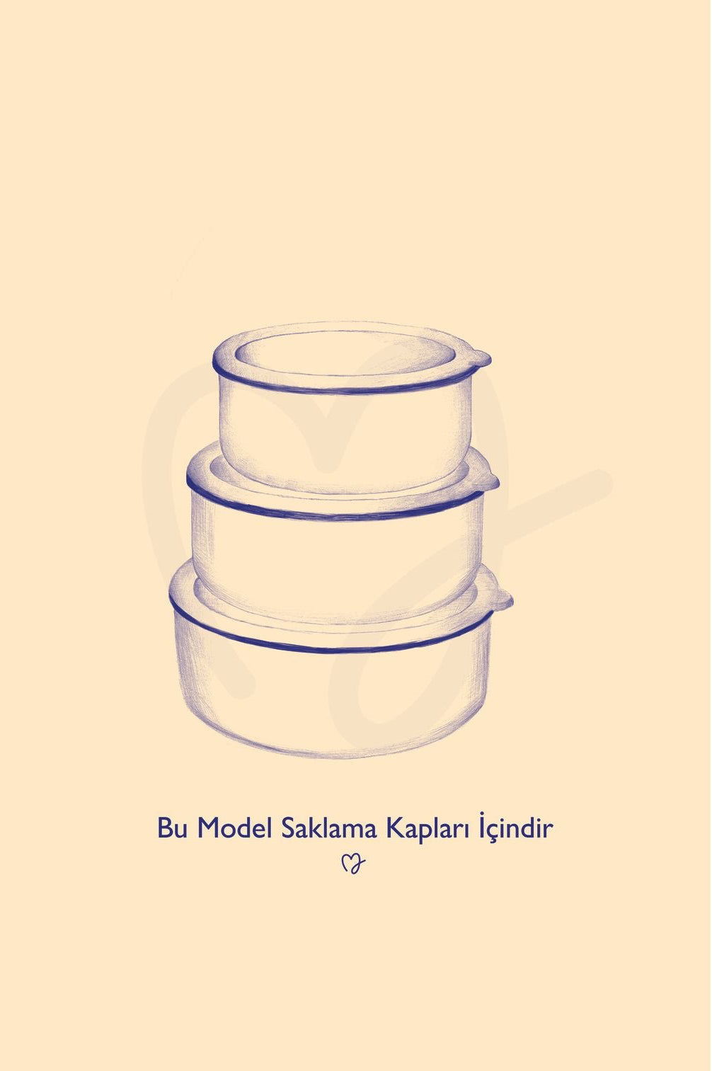 Emaye Saklama Kabı Yedek Mika Kapak