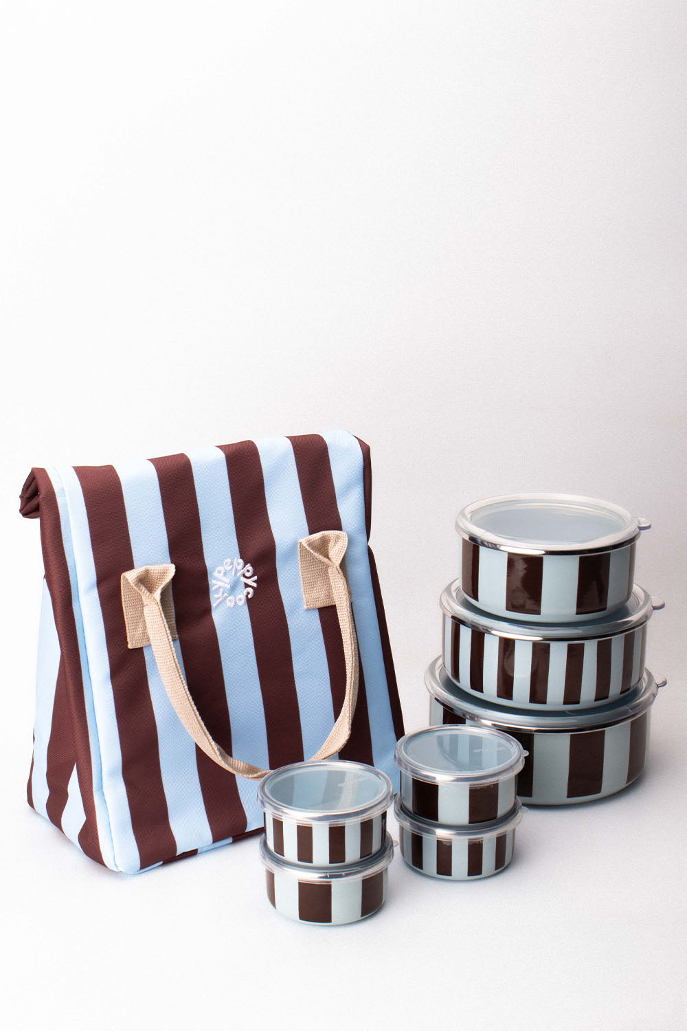 EmaylabxPeppythings Berry 3’lü Set – Emaye Saklama Kabı, Emaye Kahvaltılık & Termal Taşıma Çantası 10 litre