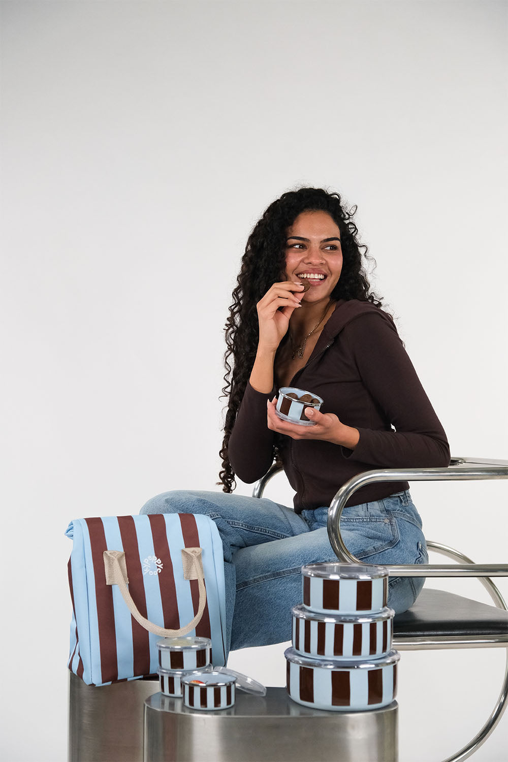 EmaylabxPeppythings Berry 3’lü Set – Emaye Saklama Kabı, Emaye Kahvaltılık & Termal Taşıma Çantası 10 litre