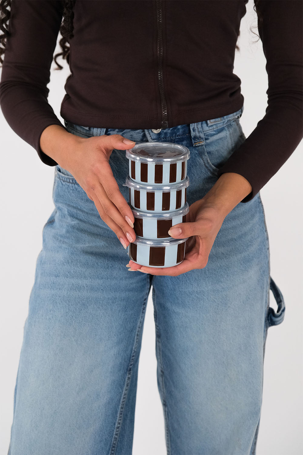 EmaylabxPeppythings Berry Emaye 4’lü Kapaklı Kase Çerezlik, Kahvaltılık, Reçellik, Zeytinlik, Sunumluk Seti 8cm 200 ml