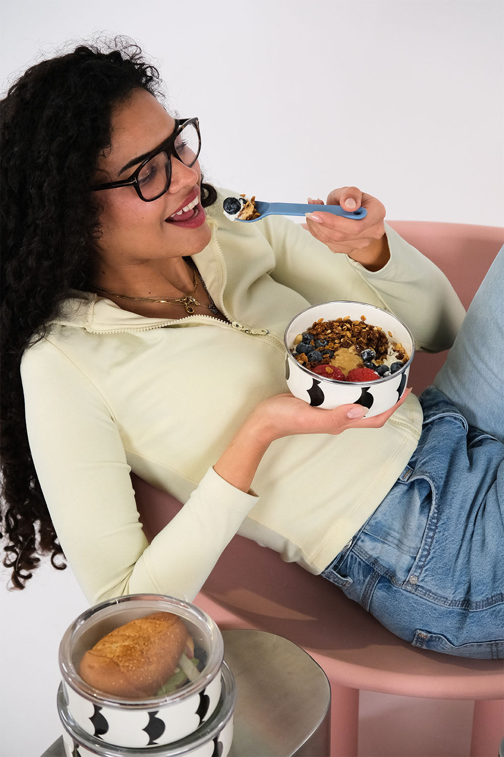 EmaylabxPeppythings Milky Emaye Üçlü Saklama Kabı Seti (OCAKLARDA KULLANILABİLİR)