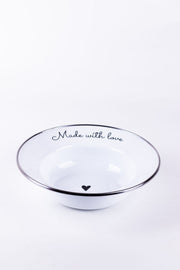 Love Emaye Çukur Makarna ve Salata Tabağı 24cm