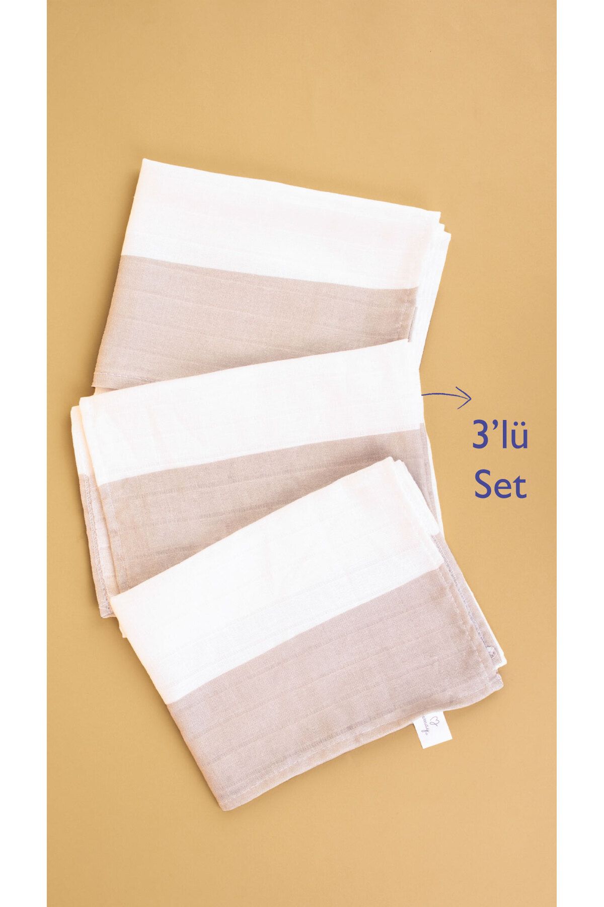 Mindy Mutfak %100 Müslin Kurulama ve Çok Amaçlı Bez (3'lü Set)