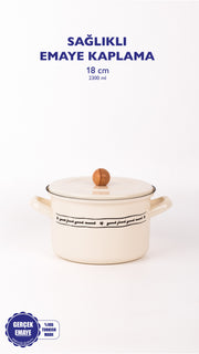 Mood Emaye Fırın/haşlama/yoğurt Tenceresi (18CM)