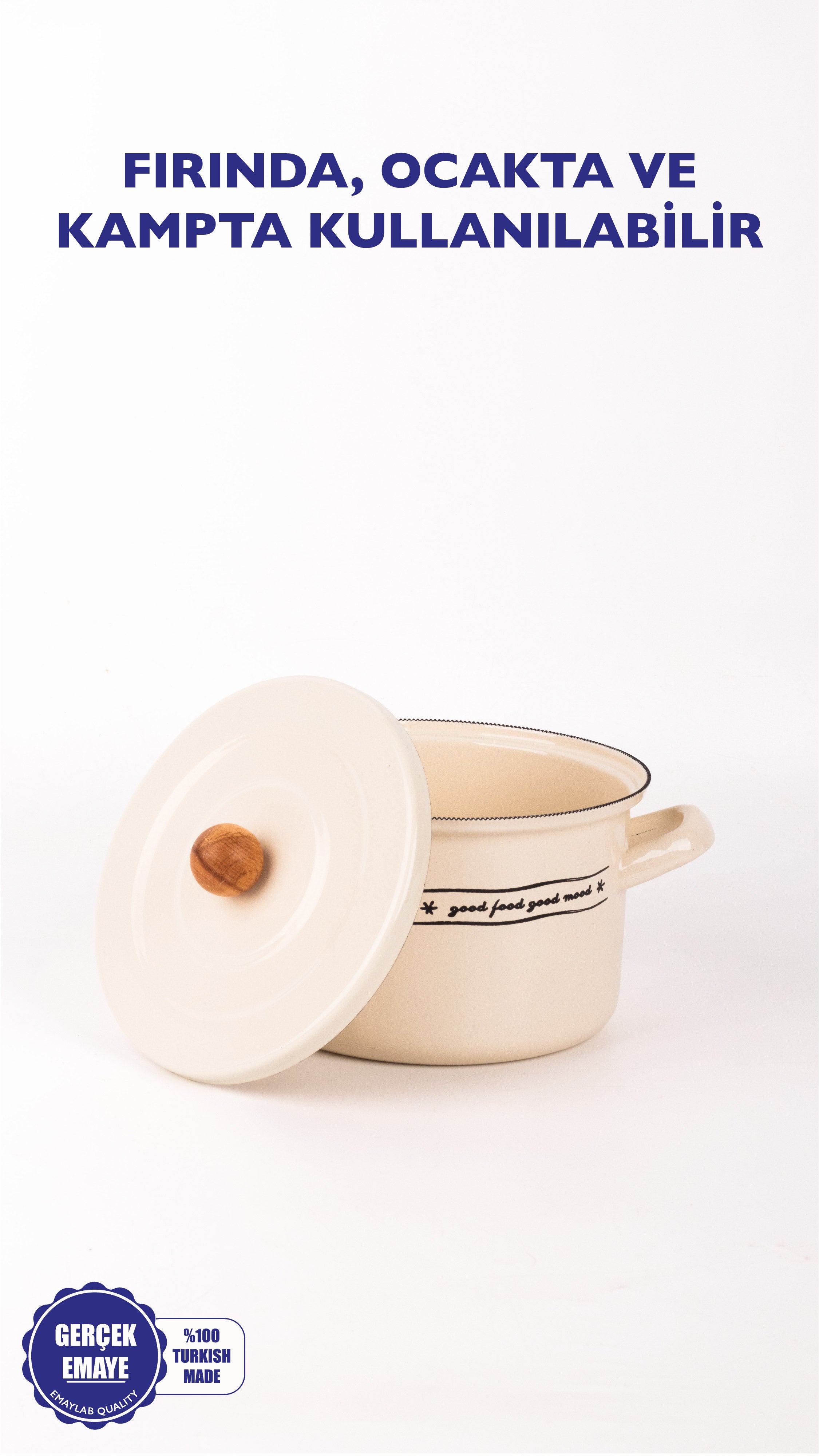 Mood Emaye Fırın/haşlama/yoğurt Tenceresi (18CM)