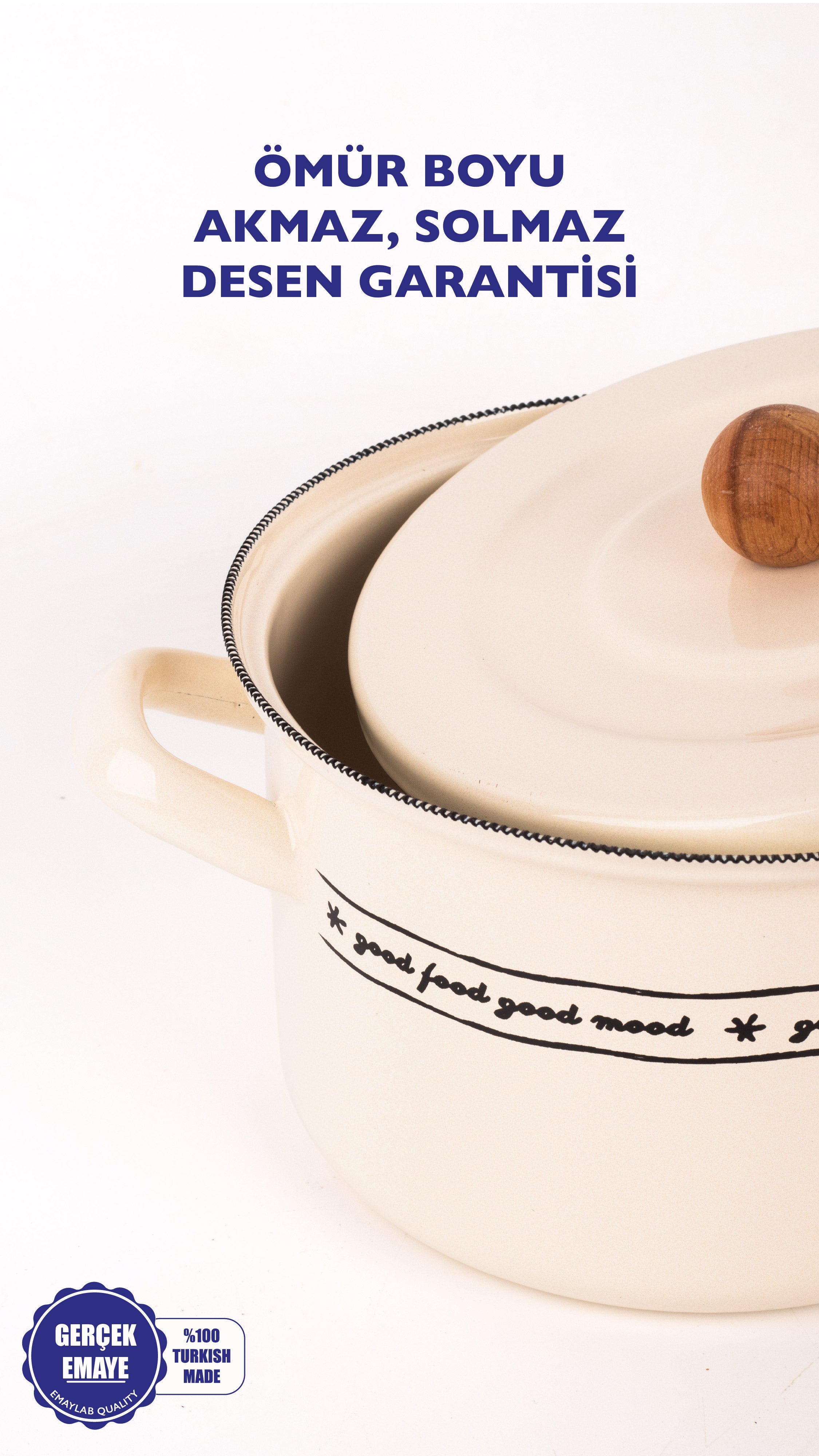 Mood Emaye Fırın/haşlama/yoğurt Tenceresi (18CM)