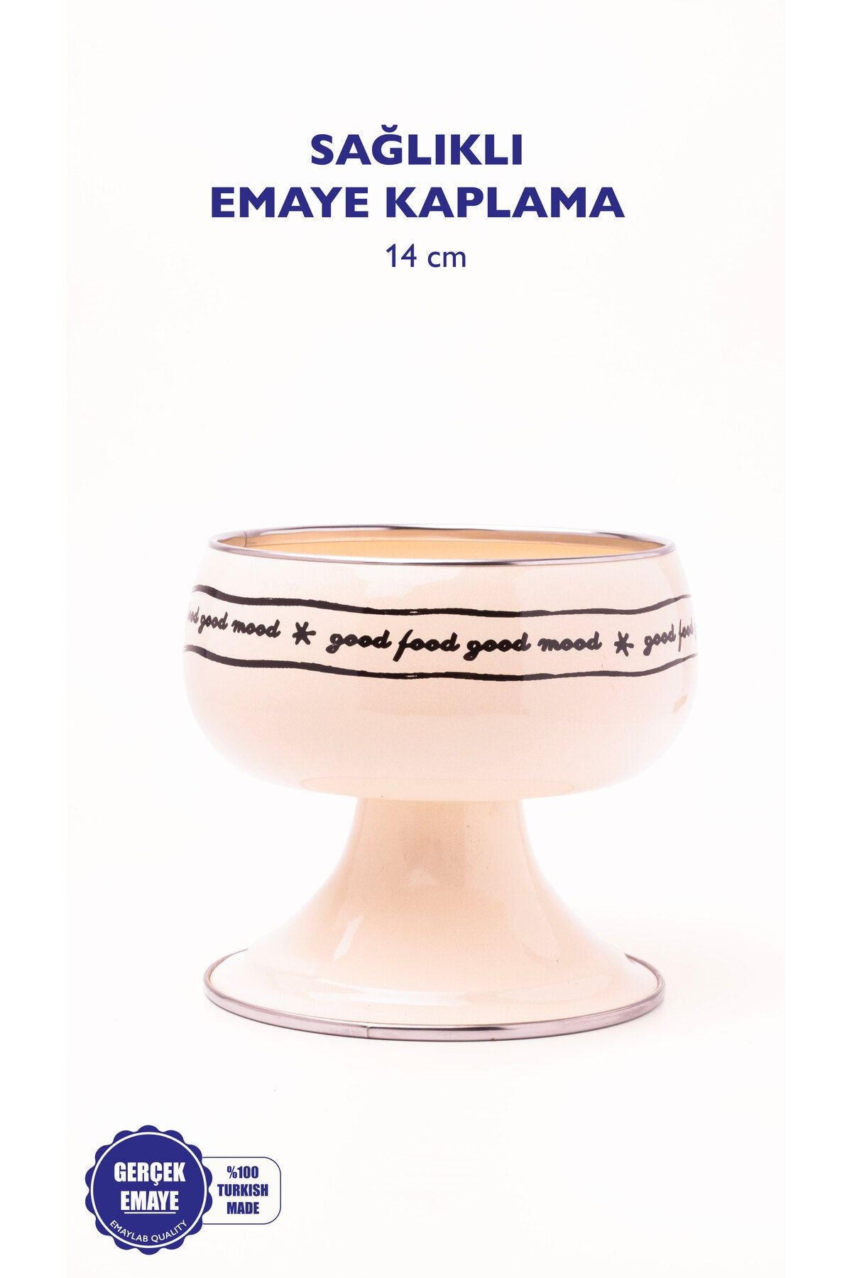 Mood Emaye Meyvelik / Ayaklı Kase 14cm (ORTA BOY)