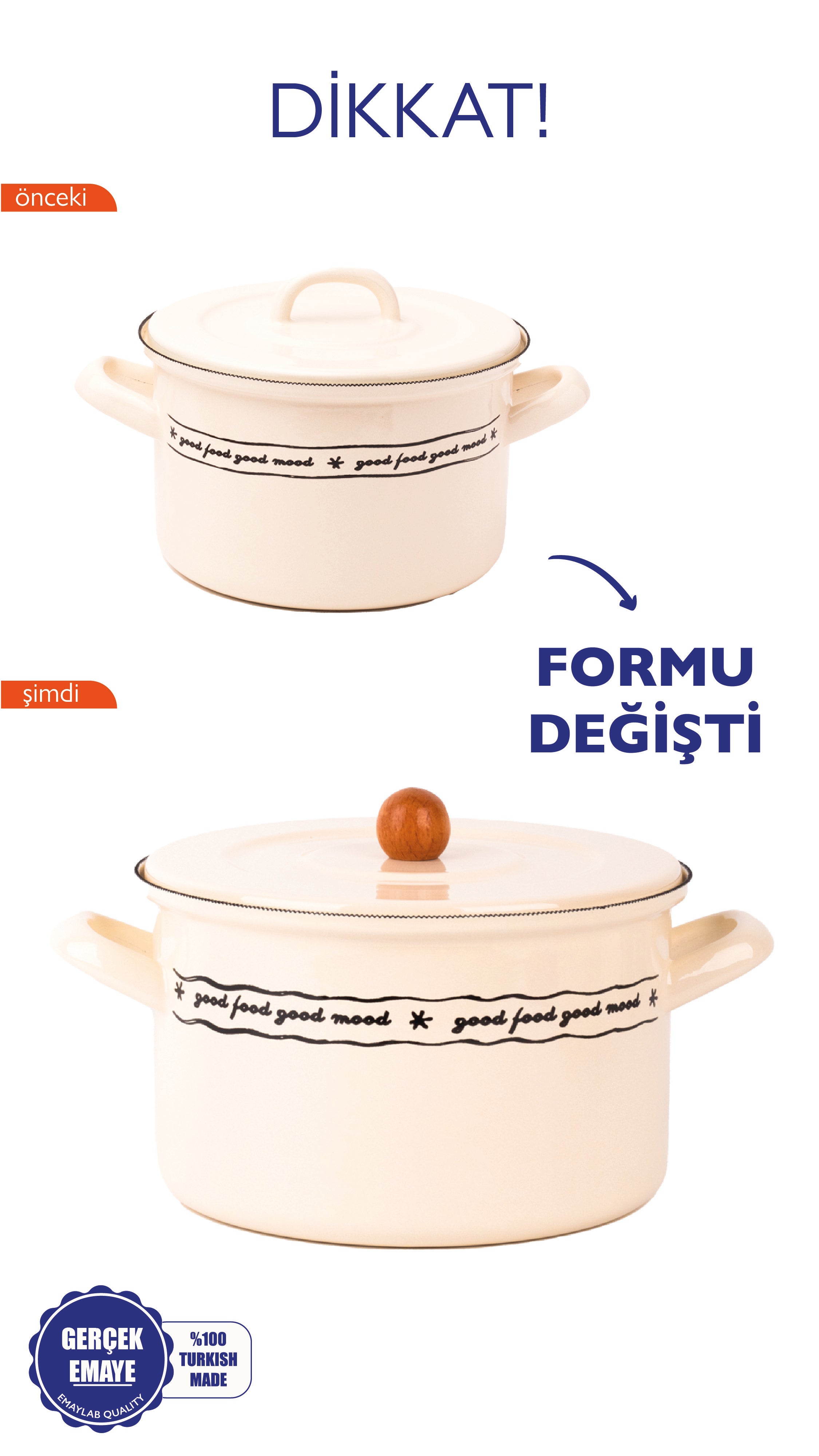 Mood Emaye Süt/fırın/haşlama Tenceresi 22cm