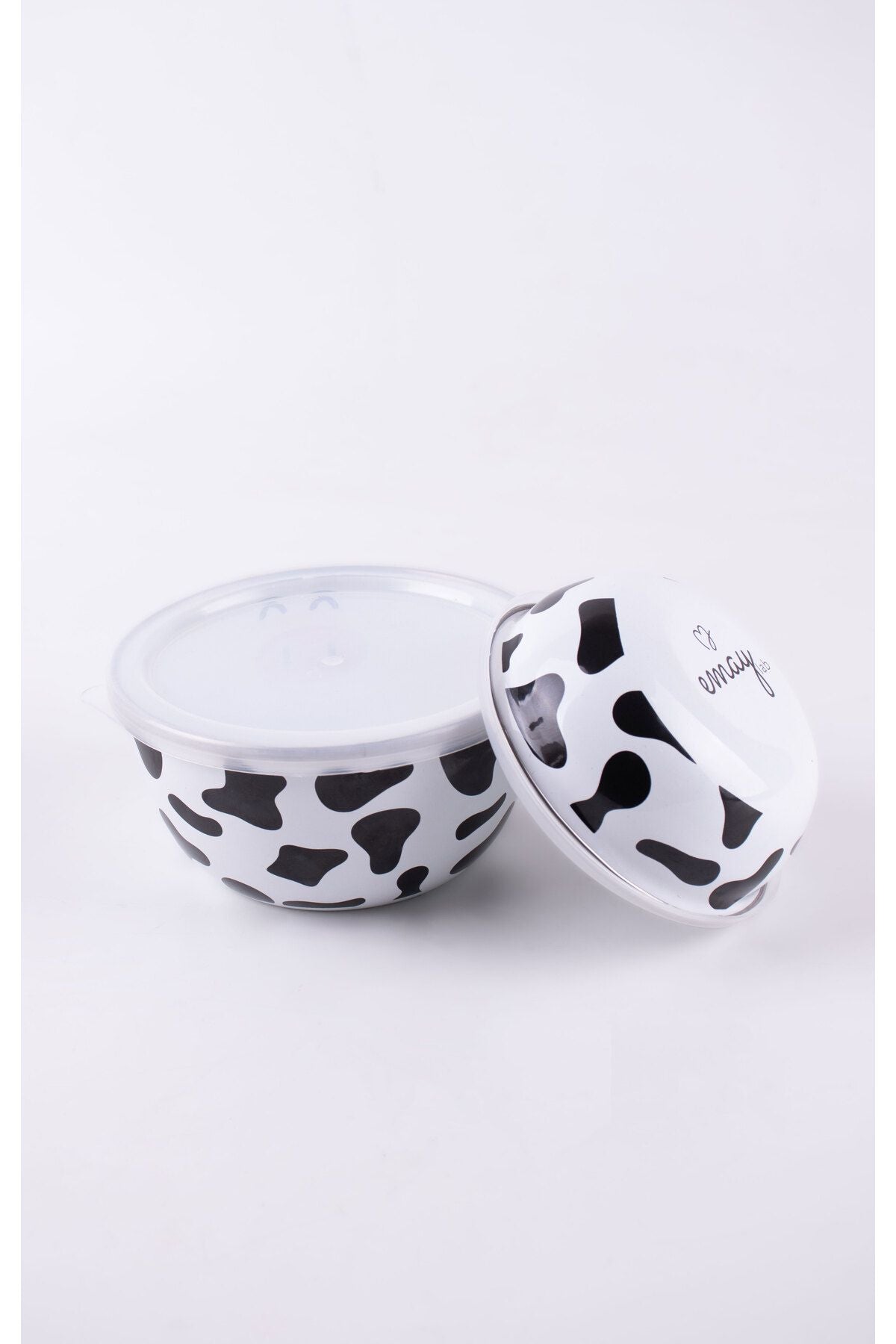 Mötilda Emaye İnek Desenli Kase Seti 12-14 (YEMEK TAŞIMAYA UYGUN- OCAĞA KOYULABİLİR)