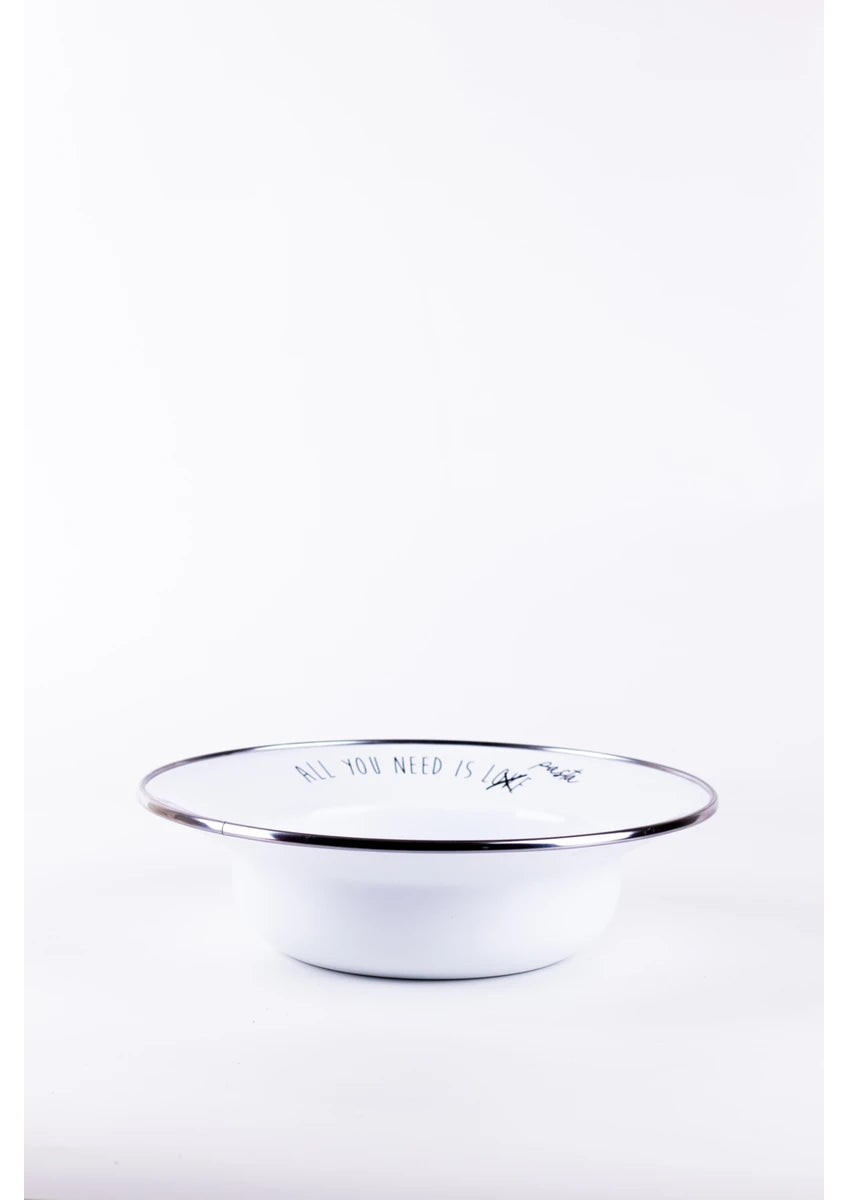 Motto Emaye Çukur Makarna ve Salata Tabağı 24cm
