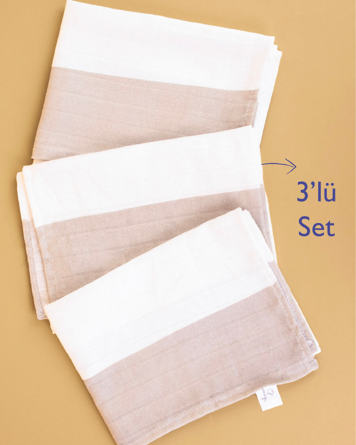Mindy Mutfak %100 Müslin Kurulama ve Çok Amaçlı Bez (3'lü Set)