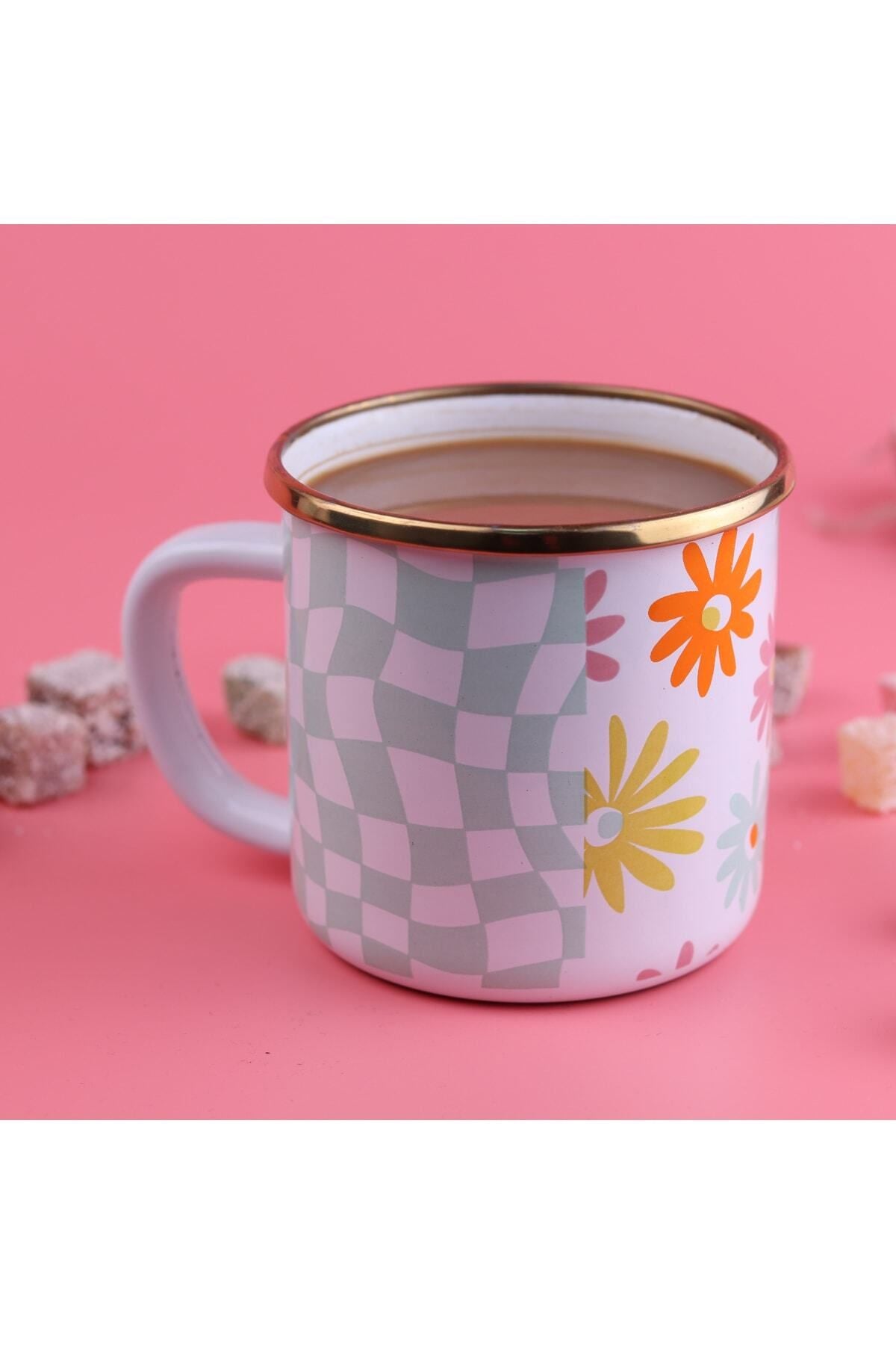 Retro Hippi Emaye Kupa