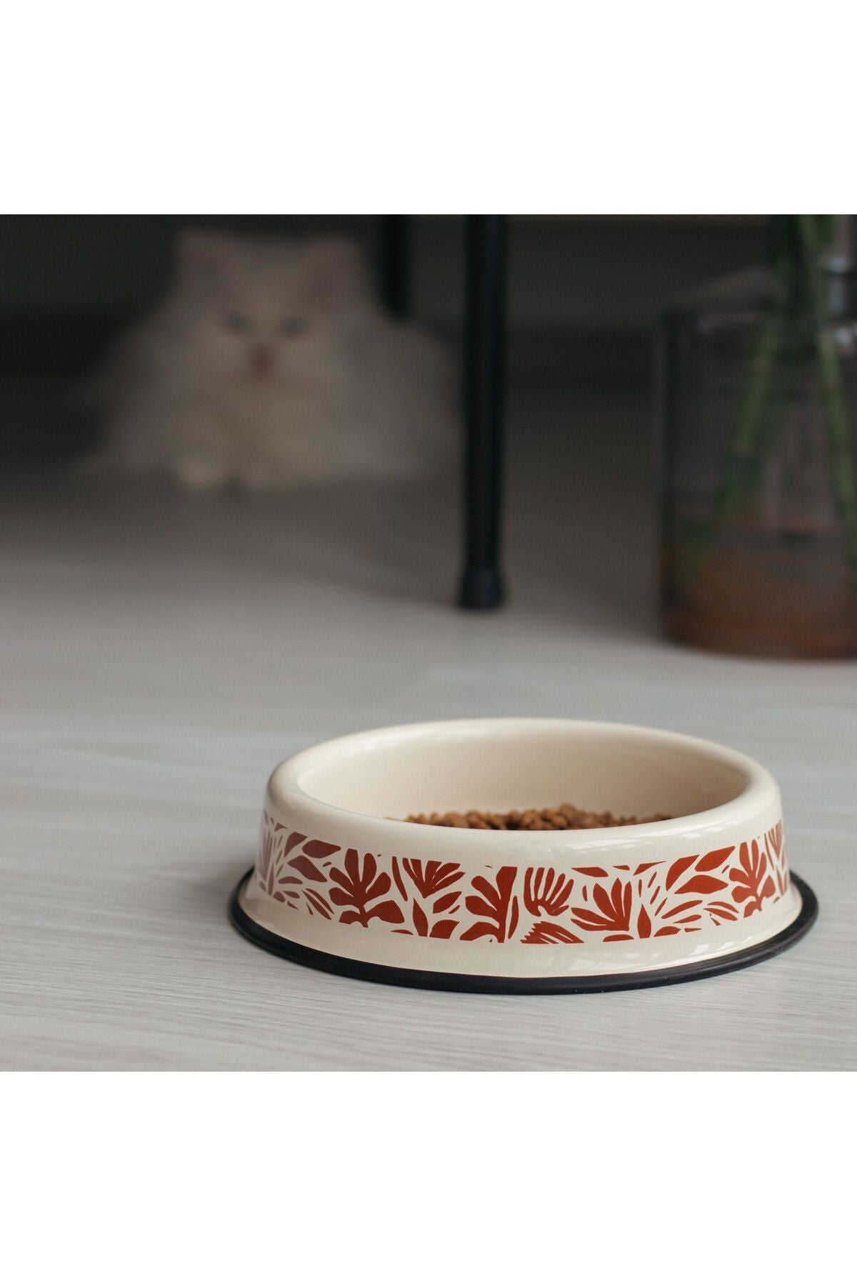Emaye Kedi Köpek Mama ve Su Kabı Abstract