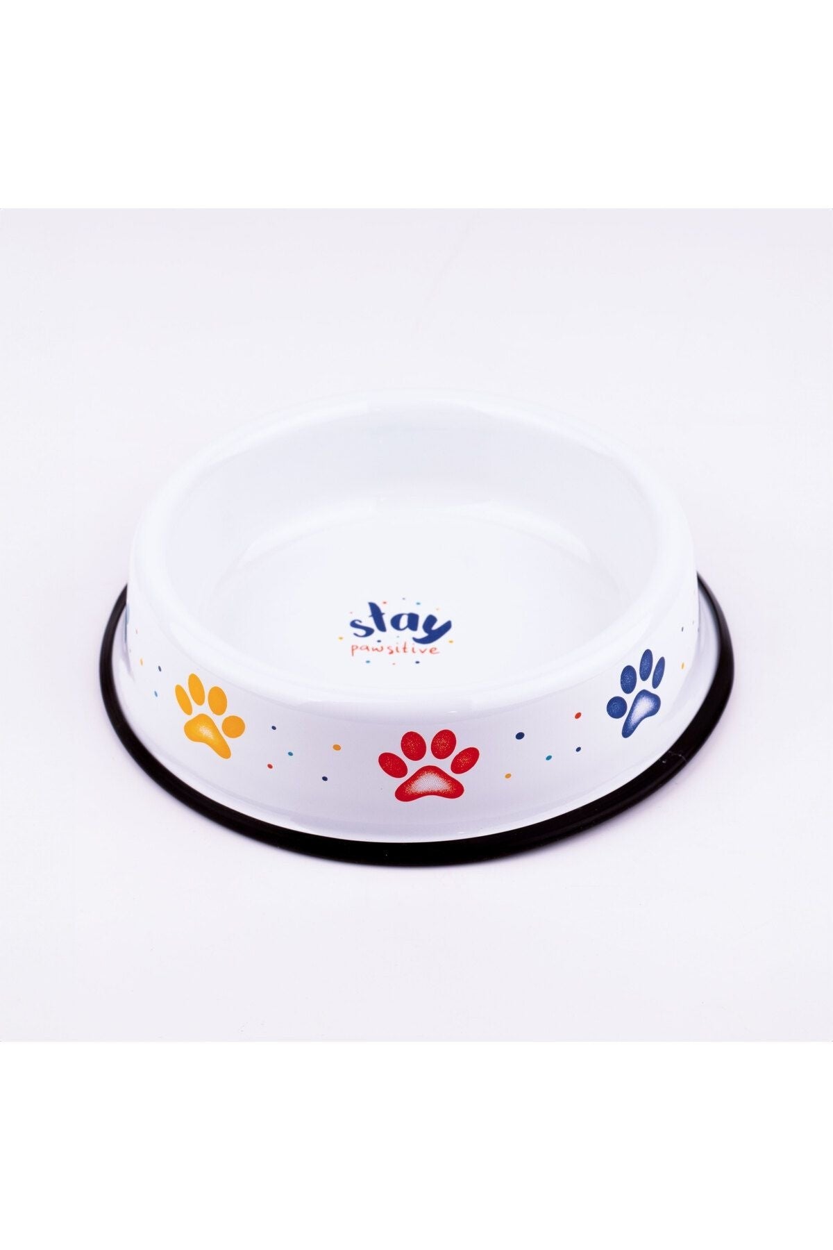 Emaye Kedi Köpek Mama Ve Su Kabı Renkli Pati