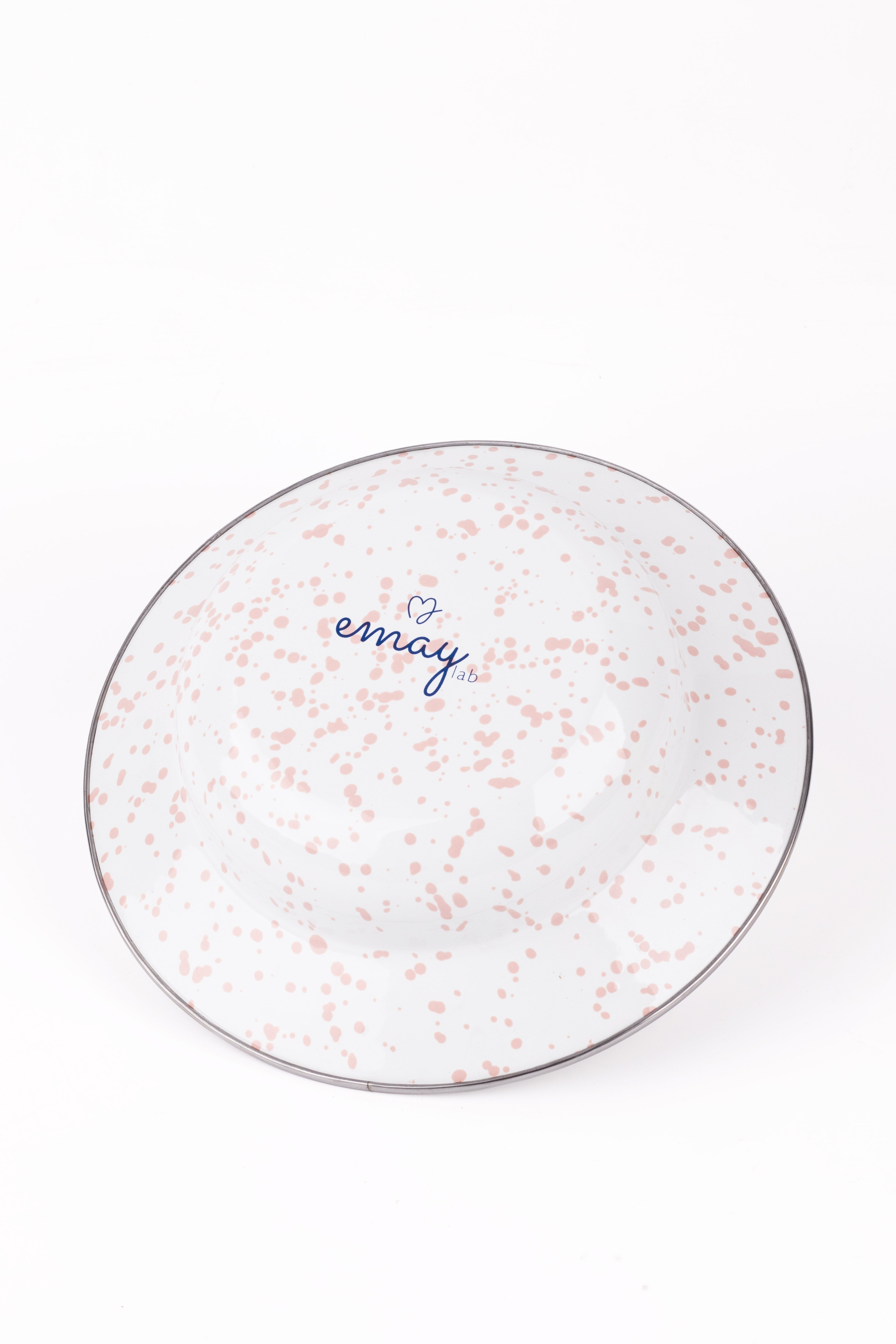 EMAYlab Speckles Çukur Makarna ve Salata Tabağı 24cm