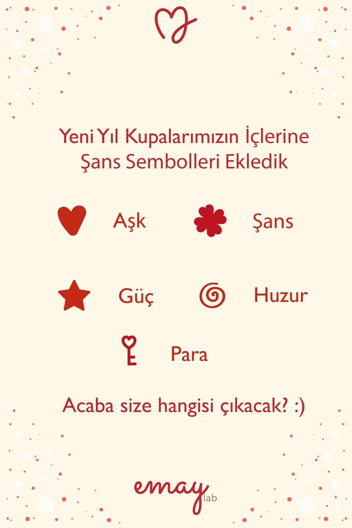 Merry Dots Yılbaşı Temalı Emaye Kupa