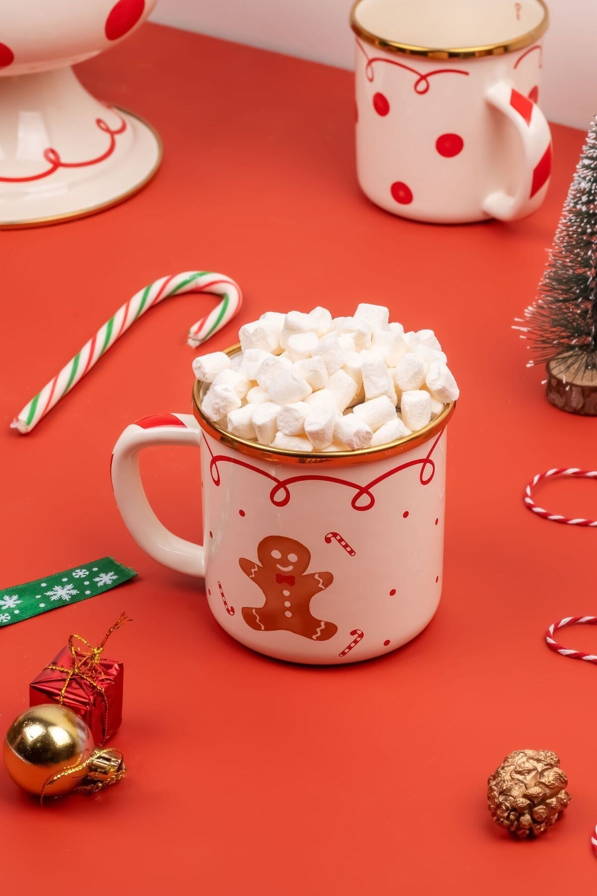 Merry Ginger Yılbaşı Temalı Emaye Kupa