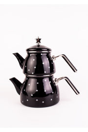 Star Emaye Yıldız Desenli Çaydanlık