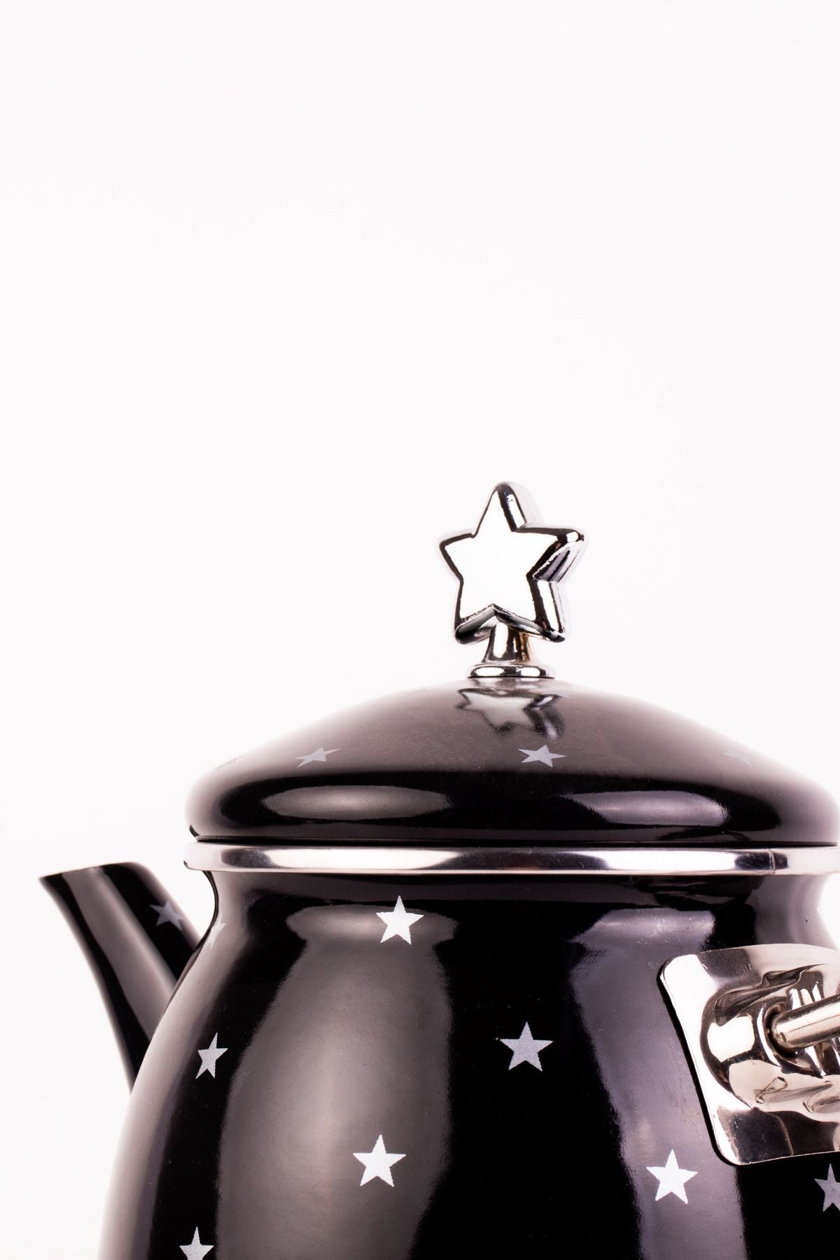 Star Emaye Yıldız Desenli Çaydanlık