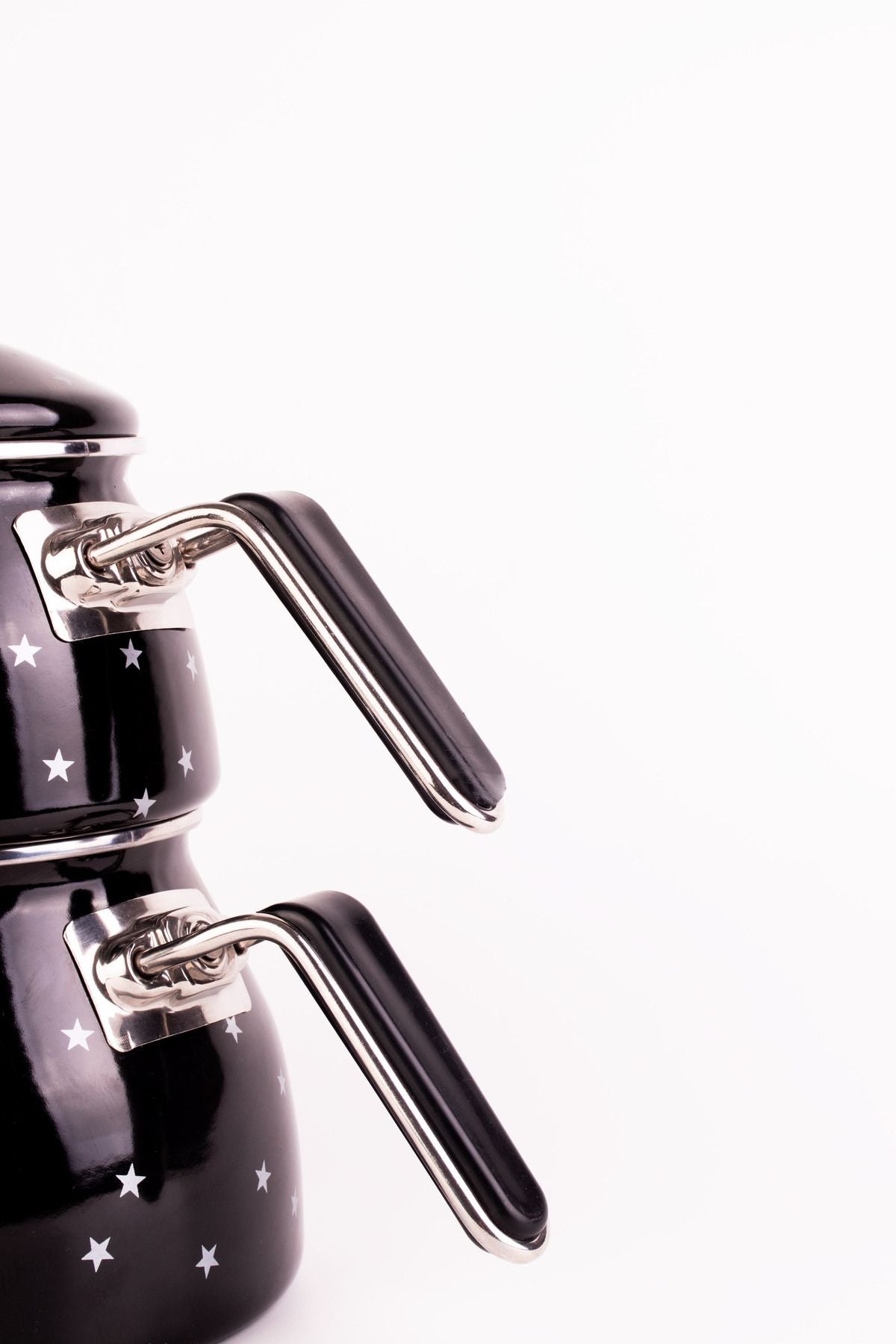 Star Emaye Yıldız Desenli Çaydanlık